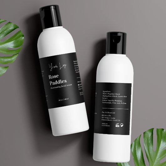 Moderne Logo Cosmetic Fles Label