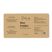 Moderne Logo Cosmetic Fles Label (Voorkant)