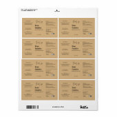 Moderne Logo Cosmetic Fles Label (Full Sheet)