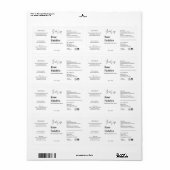 Moderne Logo Cosmetic Fles Label (Full Sheet)