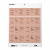 Moderne Logo Cosmetic Fles Label (Full Sheet)