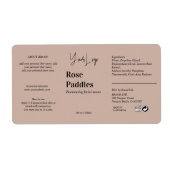 Moderne Logo Cosmetic Fles Label (Voorkant)