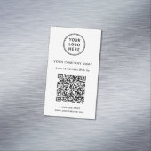 Moderne Logo Creëer Uw QR-code Magnetisch Visitekaartje (Voorbeeld)