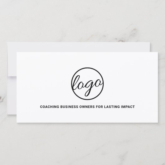 Moderne Logo Eenvoudig Bedrijfs Cadeaubon (Achterkant)