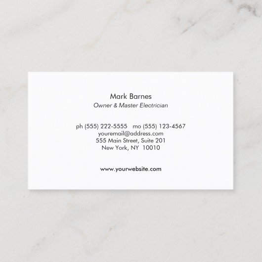 Moderne Logo elektronicaverlengkabel Visitekaartje (Achterkant)