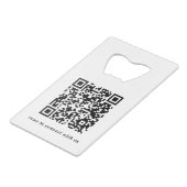 Moderne Logo- en kwaliteitscontrolecode Creditkaart Flessenopener (Achterkant Gekanteld)