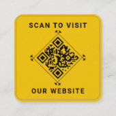 Moderne Logo en QR-code | Aangepaste gouden afgero Vierkante Visitekaartje (Achterkant)