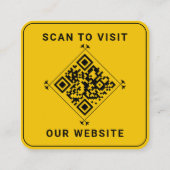 Moderne Logo en QR-code | Aangepaste Gouden Zwart Vierkante Visitekaartje (Achterkant)
