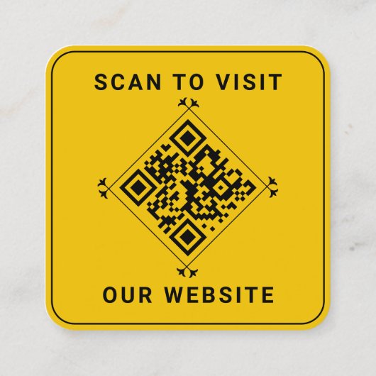 Moderne Logo en QR-code | Aangepaste Gouden Zwart Vierkante Visitekaartje (Achterkant)