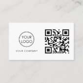 Moderne Logo en QR-code Visitekaartje (Voorkant)