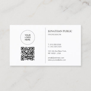 Moderne Logo- en QR-codesjabloon Neem contact met  Visitekaartje