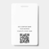 Moderne Logo & Foto | Aangepaste Werknemersnaam Badge (Achterkant)