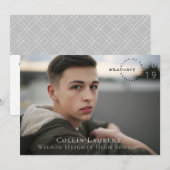 Moderne Logo Foto Afstuderen Open House Aankondiging (Voorkant / Achterkant)