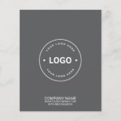 Moderne Logo Foto Donkergrijs Professioneel Bedrij Flyer (Achterkant)