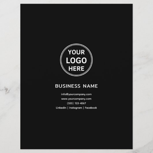Moderne Logo Foto Professionele Zakelijke Flyer (Achterkant)