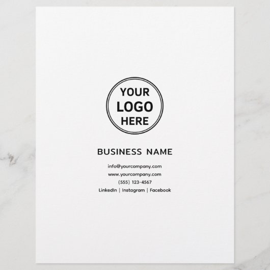 Moderne Logo Foto Professionele Zakelijke Flyer (Achterkant)