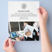 Moderne Logo Foto Professionele Zakelijke Flyer (Hand)