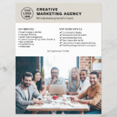 Moderne Logo Foto QR Marketing Bedrijf Flyer (Voorkant)