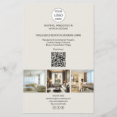 Moderne Logo Foto QR Professioneel Bedrijf Flyer (Voorkant)