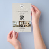 Moderne Logo Foto QR Professioneel Bedrijf Flyer (Hand)