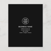 Moderne Logo Foto QR Professioneel Zwart Bedrijf Flyer (Achterkant)