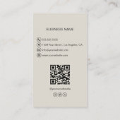 Moderne Logo Foto QR Social Media Professional Visitekaartje (Achterkant)