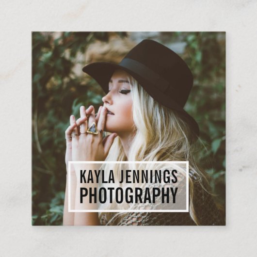 Moderne Logo | Fotograaf Vierkante Visitekaartje (Voorkant)