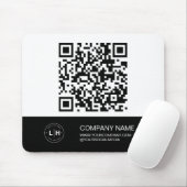 Moderne Logo Gepersonaliseerde zwart-wit Muismat (Met muis)