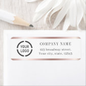 Moderne logo gouden grensinspectiepost van roos etiket (Insitu)