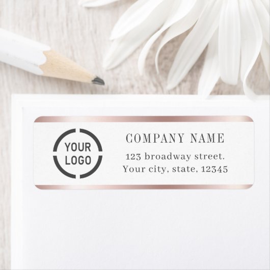 Moderne logo gouden grensinspectiepost van roos etiket (Insitu)