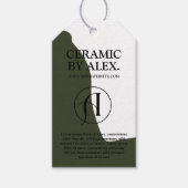 Moderne Logo groen product Label ophangen Cadeaulabel (Voorkant)