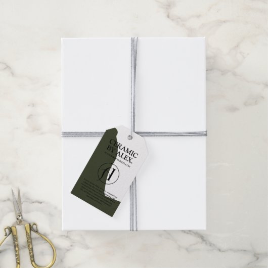 Moderne Logo groen product Label ophangen Cadeaulabel (Met Touw)