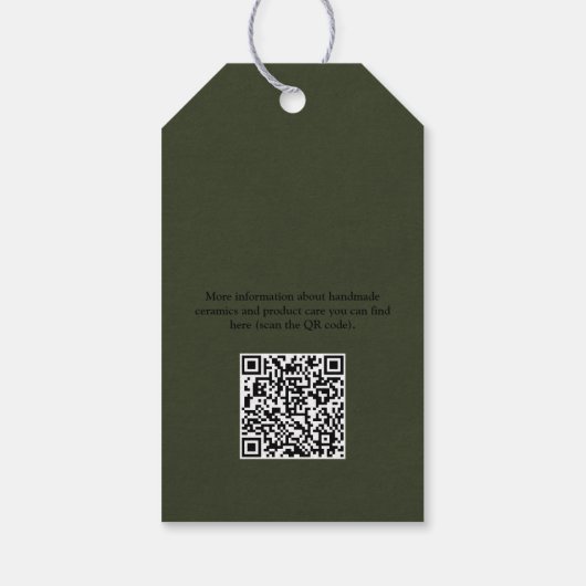 Moderne Logo groen product Label ophangen Cadeaulabel (Achterkant)