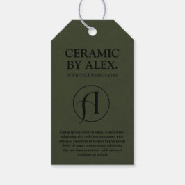Moderne Logo groen product Label ophangen Cadeaulabel