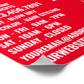 Moderne Logo, haarstijllijst, haarsalon Advert Poster (Hoek)