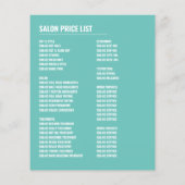 Moderne Logo, haarstijllijst, haarsalon en brochur Flyer (Achterkant)