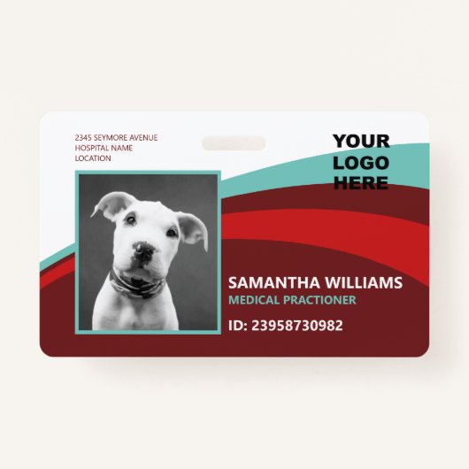 Moderne Logo ID foto medisch professional Badge (Voorkant)