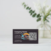 Moderne Logo Junk Removal QR Code Visitekaartje (Staand voorkant)