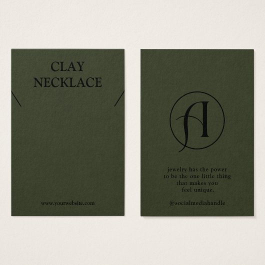 Moderne Logo juwelen Ketting-kaart Visitekaartje (Voorkant /achterkant)