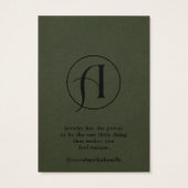 Moderne Logo juwelen Ketting-kaart Visitekaartje (Achterkant)