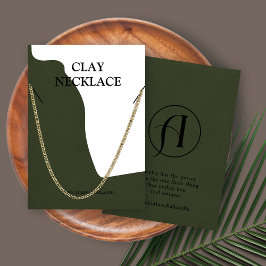 Moderne Logo juwelen Ketting-kaart Visitekaartje