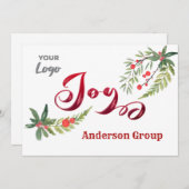 Moderne logo-kalligrafie geniet van botanische vak feestdagenkaart (Voorkant / Achterkant)