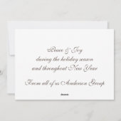 Moderne logo-kalligrafie geniet van botanische vak feestdagenkaart (Achterkant)