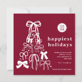 Moderne Logo kerstboom zakelijke vakantie Kaart (Voorkant)