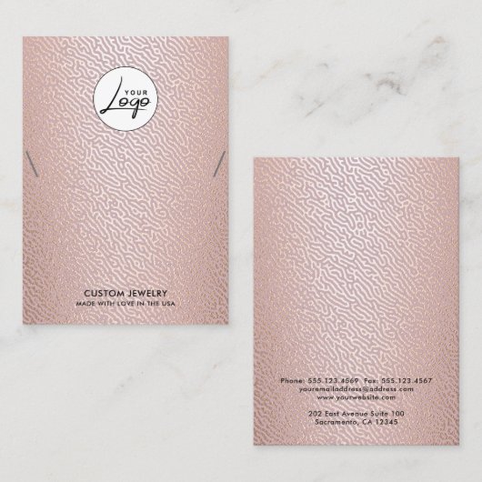 Moderne Logo Ketting-racelet Display Card Visitekaartje (Voorkant / Achterkant)