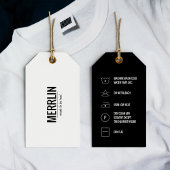 Moderne Logo Kleding Care Details Hang Label Cadeaulabel