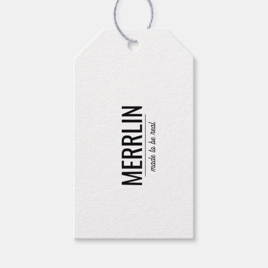 Moderne Logo Kleding Care Details Hang Label Cadeaulabel (Voorkant)