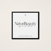 Moderne Logo kleding Hang Label Vierkante Visitekaartjes (Voorkant)