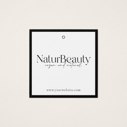 Moderne Logo kleding Hang Label Vierkante Visitekaartjes (Voorkant)