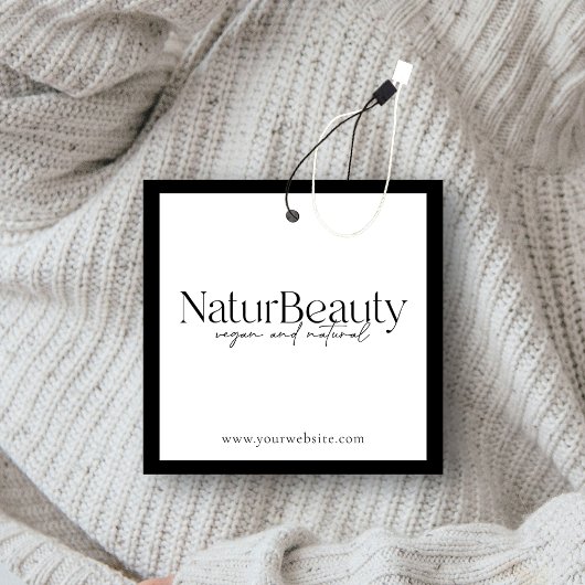 Moderne Logo kleding Hang Label Vierkante Visitekaartjes